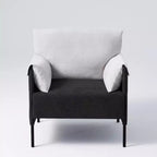 Fauteuil d'appoint surdimensionné en chenille, Fauteuil de salon avec grande assise, Fauteuils de lecture modernes pour chambre et salon (Lot de 2)