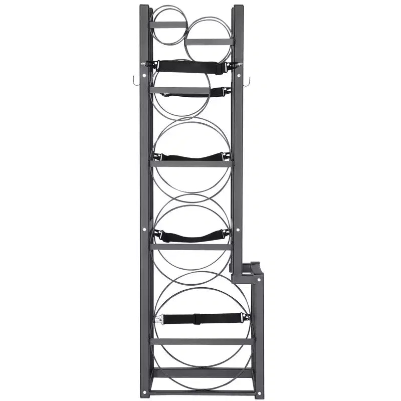 VEVOR Refrigerant Tank Rack, with 1 x 50lb, 2 x 30lb and Other 3 Small Bottle Tanks, Cylinder Tank Rack 15.55x12.99x49.8 in