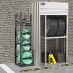 VEVOR Support de Réservoir de Réfrigérant, avec 1 Réservoir de 22,68 kg, 2 Réservoirs de 13,61 kg et 3 Autres Petits Réservoirs, Support de Bouteille de 39,5 x 33 x 126,5 cm