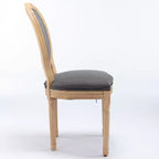 Chaise de salle à manger en bois massif de style français Vatros