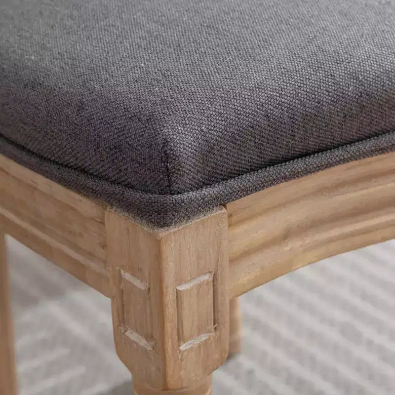 Chaise de salle à manger en bois massif de style français Vatros