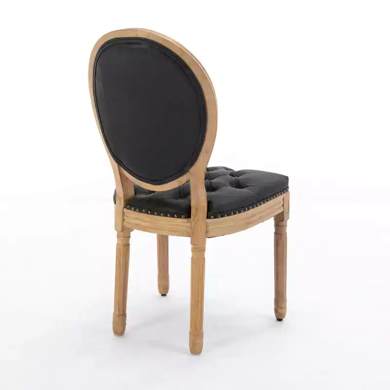 Chaise de salle à manger en bois massif de style français Vatros