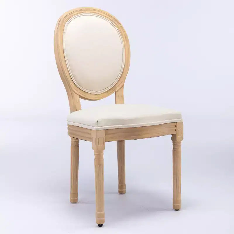 Chaise de salle à manger en bois massif de style français Vatros