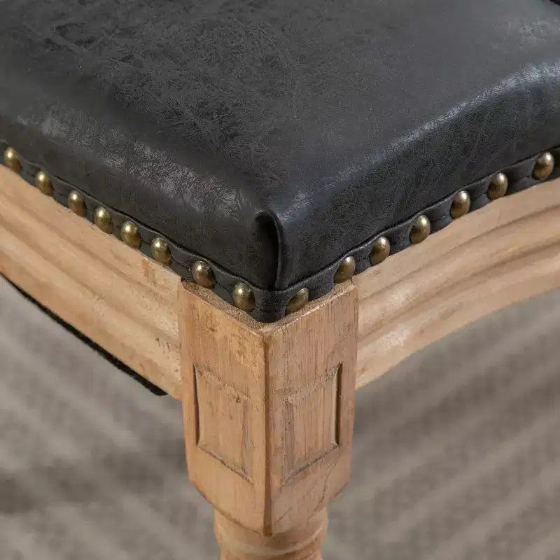Chaise de salle à manger en bois massif de style français Vatros