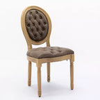 Chaise de salle à manger en bois massif de style français Vatros
