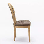 Chaise de salle à manger en bois massif de style français Vatros