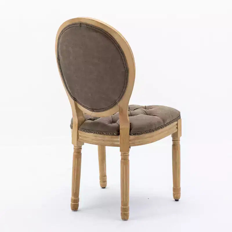 Chaise de salle à manger en bois massif de style français Vatros