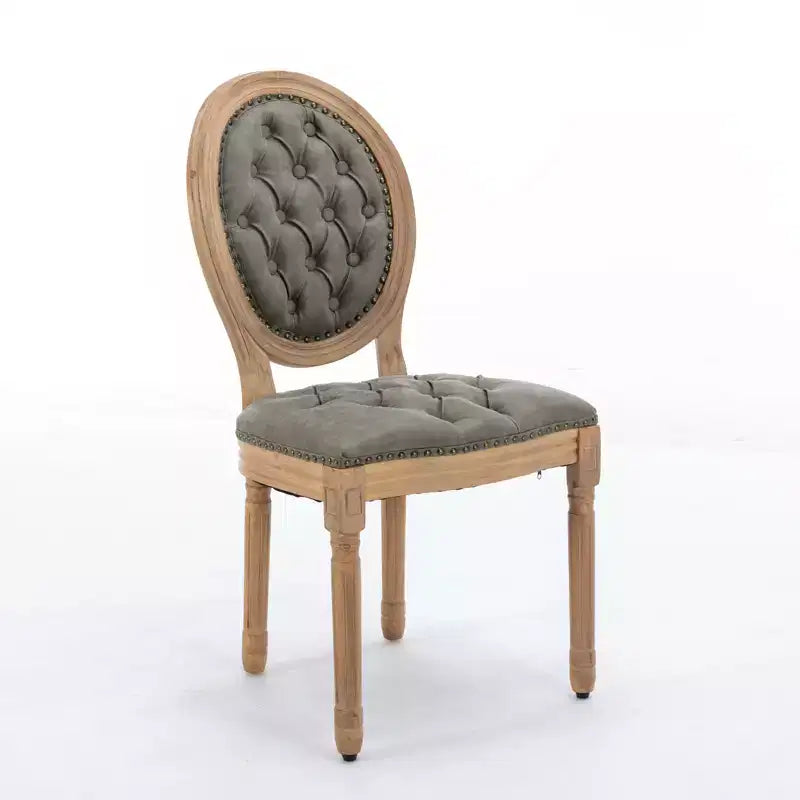Chaise de salle à manger en bois massif de style français Vatros
