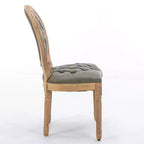 Chaise de salle à manger en bois massif de style français Vatros