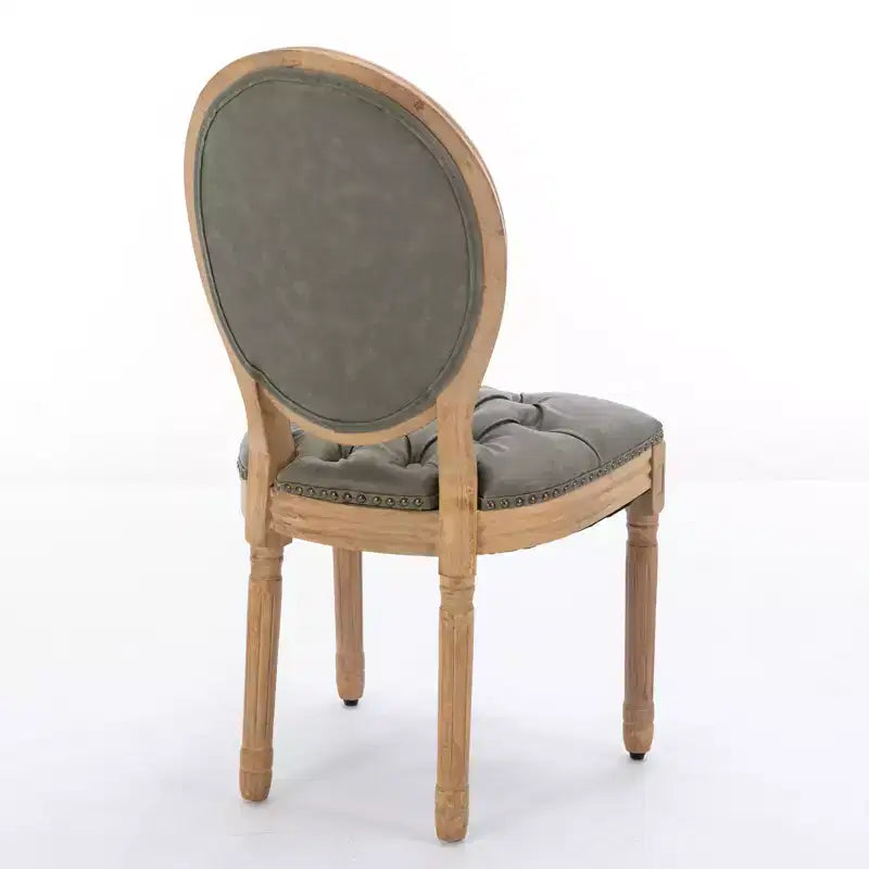 Chaise de salle à manger en bois massif de style français Vatros