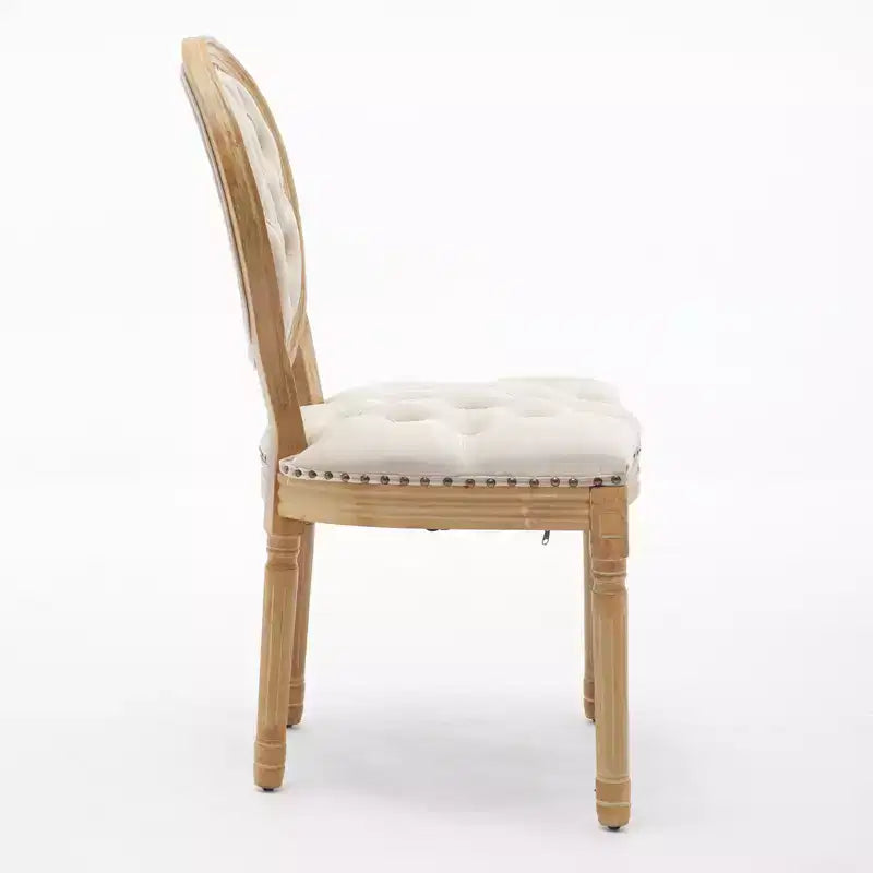 Chaise de salle à manger en bois massif de style français Vatros