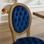 Chaise de salle à manger en bois massif de style français Vatros