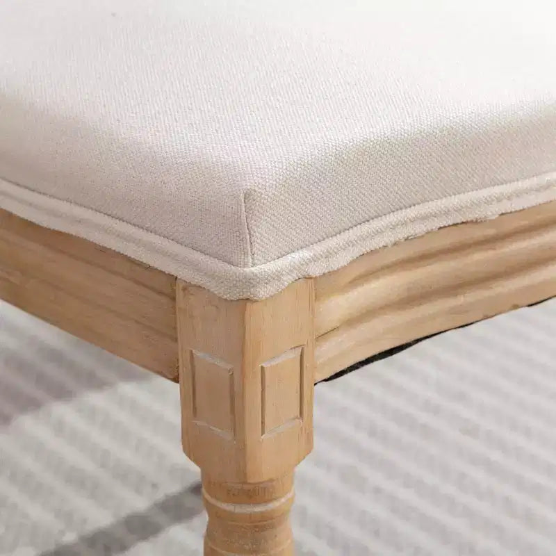 Chaise de salle à manger en bois massif de style français Vatros