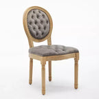 Chaise de salle à manger en bois massif de style français Vatros