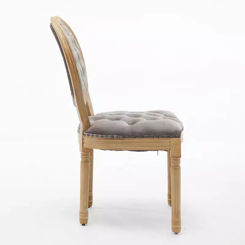 Chaise de salle à manger en bois massif de style français Vatros