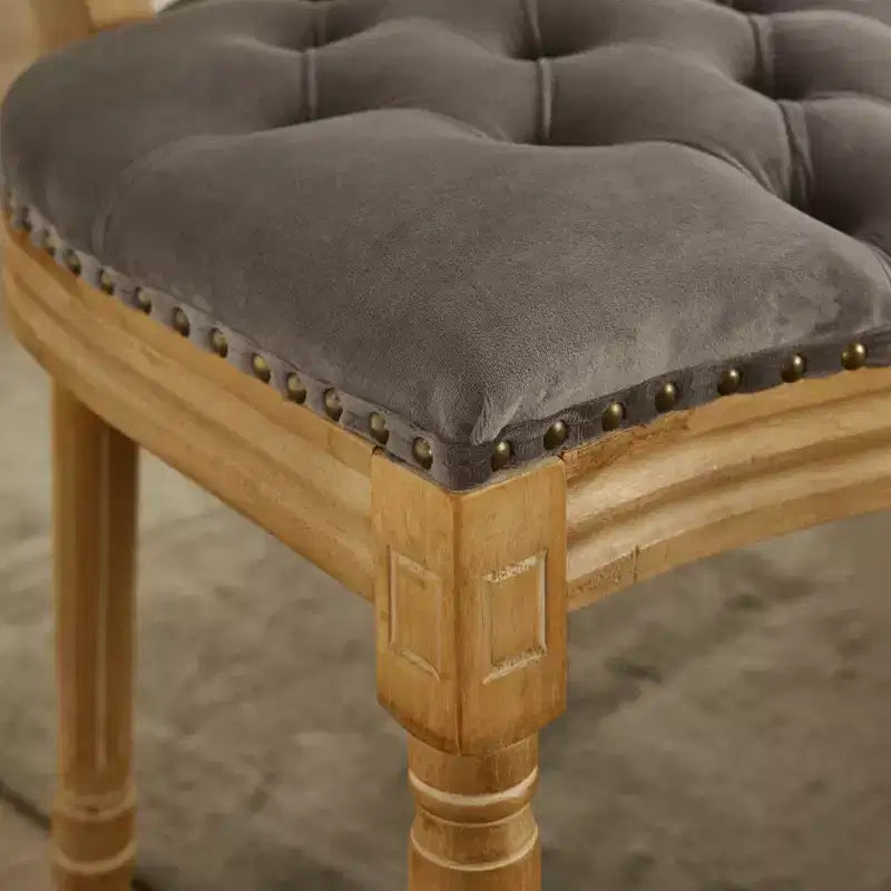 Chaise de salle à manger en bois massif de style français Vatros