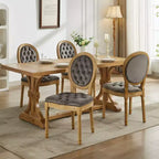 Chaise de salle à manger en bois massif de style français Vatros