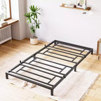 Whizmax Cadre de Lit 6 Pouces Sans Sommier Tapissier, Cadre de Lit Plateforme en Métal Robuste Taille Double pour Chambre, Montage Facile, Silencieux, Noir
