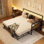 Cadre de lit de repos métallique Acekool Twin Size, lit robuste pour salon, chambre à coucher ou chambre d'amis