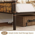 Cadre de lit de repos métallique Acekool Twin Size, lit robuste pour salon, chambre à coucher ou chambre d'amis