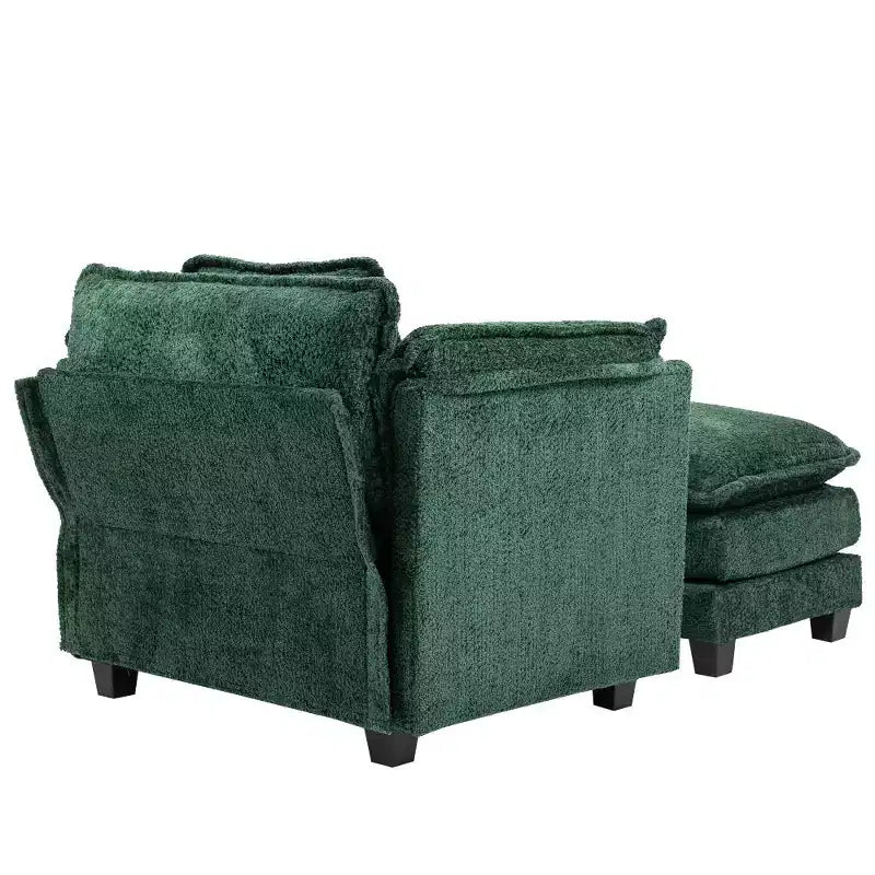 Chic Crate - Canapé-lit convertible Boucle avec pouf - Couchage de 140 cm de large, coussins profonds et accoudoirs épais - Salon/Chambre à coucher - 3 couleurs luxueuses