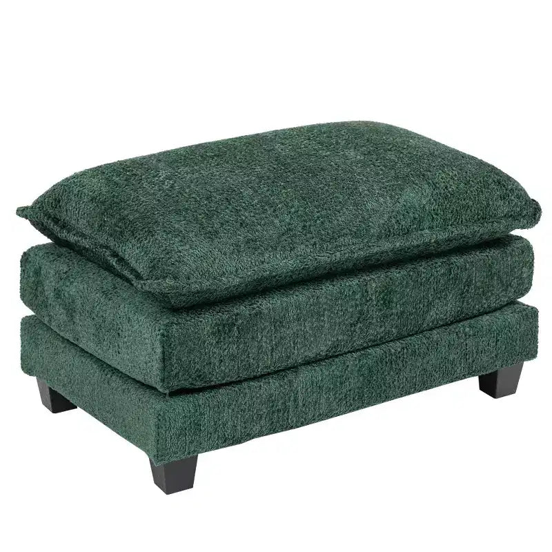 Chic Crate - Canapé-lit convertible Boucle avec pouf - Couchage de 140 cm de large, coussins profonds et accoudoirs épais - Salon/Chambre à coucher - 3 couleurs luxueuses