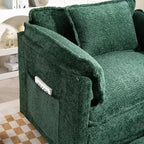 Chic Crate - Canapé-lit convertible Boucle avec pouf - Couchage de 140 cm de large, coussins profonds et accoudoirs épais - Salon/Chambre à coucher - 3 couleurs luxueuses
