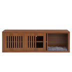 Meuble TV pour chat Meuble TV extensible Meuble TV cache litière, Meuble respectueux des chats, Moderne du milieu du siècle, Noyer-ModernLuxe