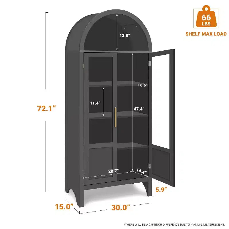 Vitrine en bois avec arches Vatros