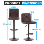 BestMassage Tabouret de bar moderne Pivotant Lot de 2 Tabourets de comptoir réglables en hauteur