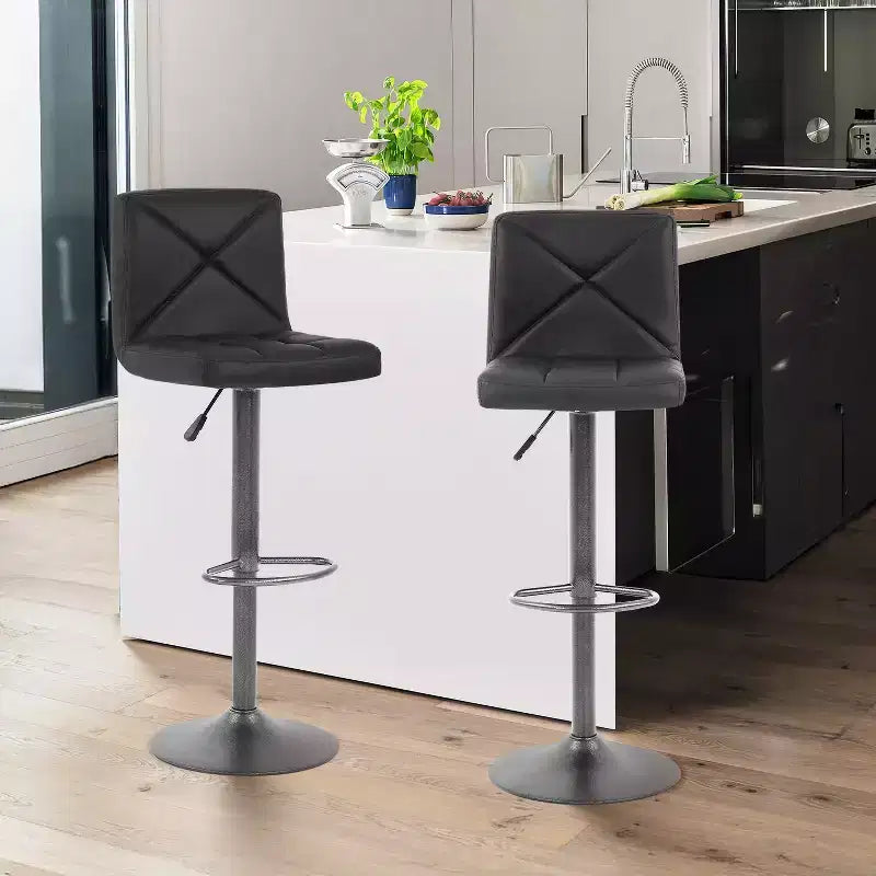 BestMassage Tabouret de bar moderne Pivotant Lot de 2 Tabourets de comptoir réglables en hauteur