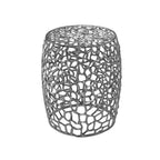 Christopher Knight Home Theresa Table d'appoint en aluminium en forme de tambour, style moderne