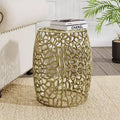 Christopher Knight Home Theresa Modern Aluminum Drum Shape End Table