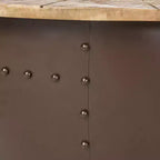 Table basse de rangement Christopher Knight Home Algonac moderne industrielle artisanale en bois de manguier et fer, naturel
