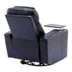Fauteuil inclinable pivotant 270° avec lumières LED, plateau rotatif 360° et port USB - Fauteuil électrique de cinéma maison pour salon
