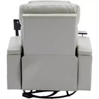 Fauteuil inclinable pivotant 270° avec lumières LED, plateau rotatif 360° et port USB - Fauteuil électrique de cinéma maison pour salon
