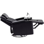 Fauteuil inclinable pivotant 270° avec lumières LED, plateau rotatif 360° et port USB - Fauteuil électrique de cinéma maison pour salon