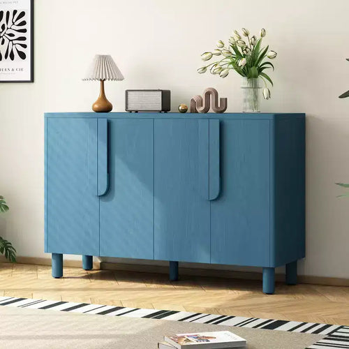 4-Door Buffet Cabinet with Storage, Wood Sideboard Cabinet with Handles and Adjustable Shelves