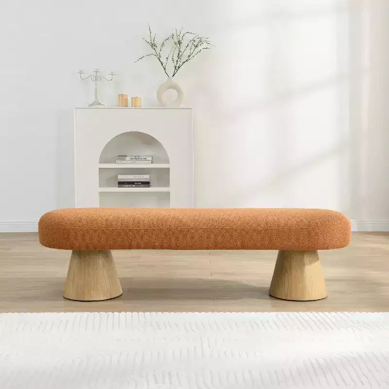 Banc de salle à manger multifonctionnel moderne Christopher Knight Home Hermose 64 en tissu bouclé