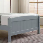 Cadre de lit simple en bois massif Karl Home Gris