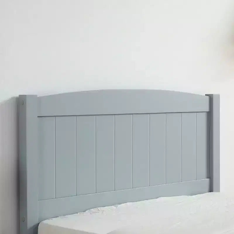 Cadre de lit simple en bois massif Karl Home Gris