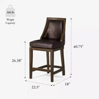 Tabouret de comptoir Maven Lane Vienna avec similicuir 26 po