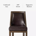 Tabouret de comptoir Maven Lane Vienna avec similicuir 26 po
