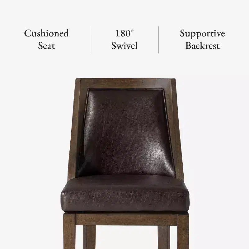 Tabouret de comptoir Maven Lane Vienna avec similicuir 26 po