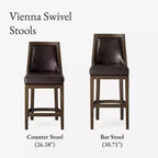 Tabouret de comptoir Maven Lane Vienna avec similicuir 26 po