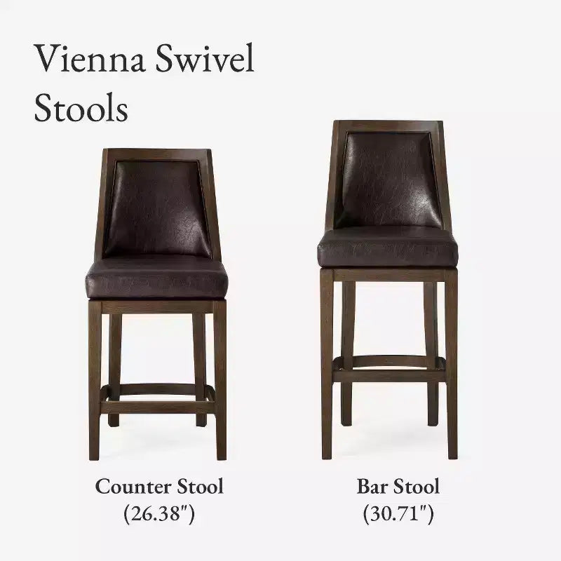 Tabouret de comptoir Maven Lane Vienna avec similicuir 26 po