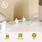 Bestier – Meuble Cache-Litière pour Chat avec Station de Recharge, Tapis de Litière et Toilettes pour Chat