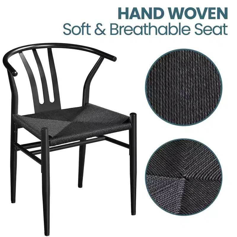 Yaheetech Lot de 4 Fauteuils Modernes avec Dossier Ouvert