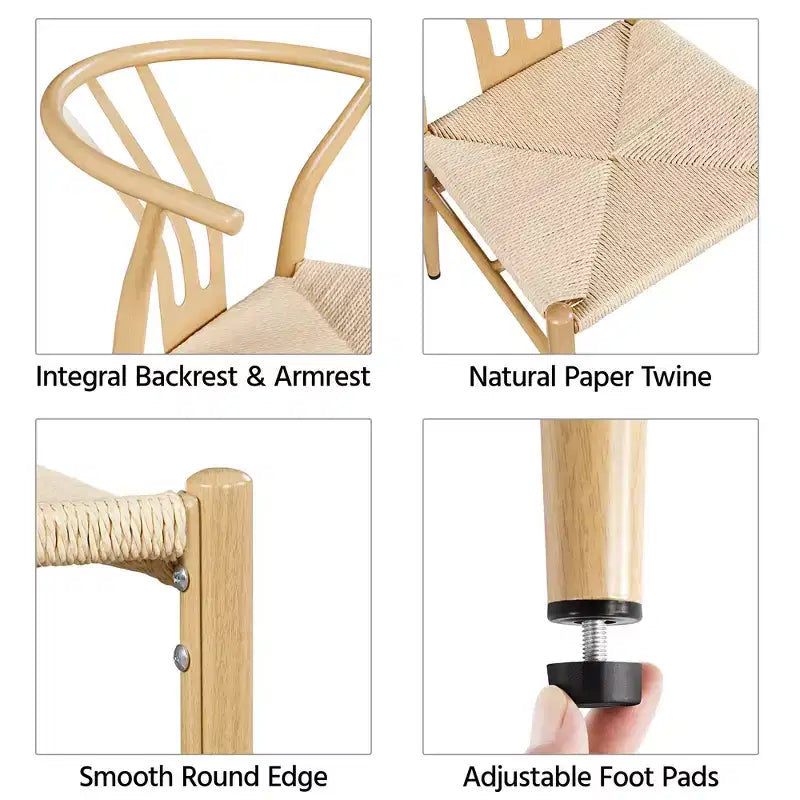 Yaheetech Lot de 4 Fauteuils Modernes avec Dossier Ouvert