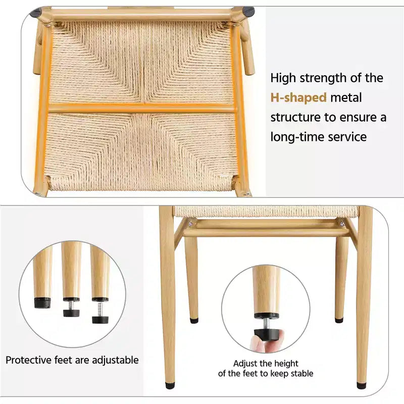 Yaheetech Lot de 4 Fauteuils Modernes avec Dossier Ouvert